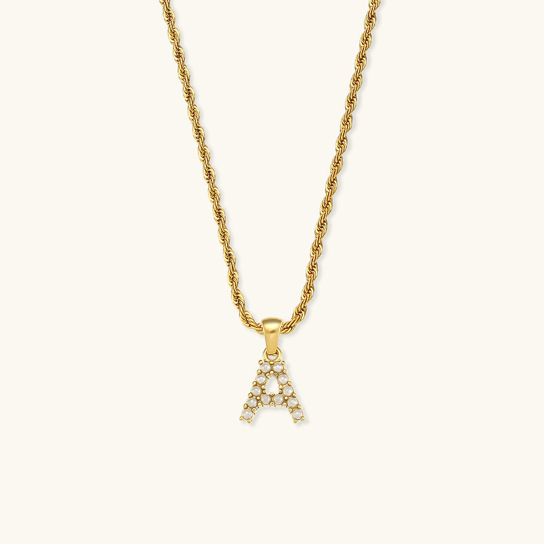 Pearl Necklace with Initial - Elodie