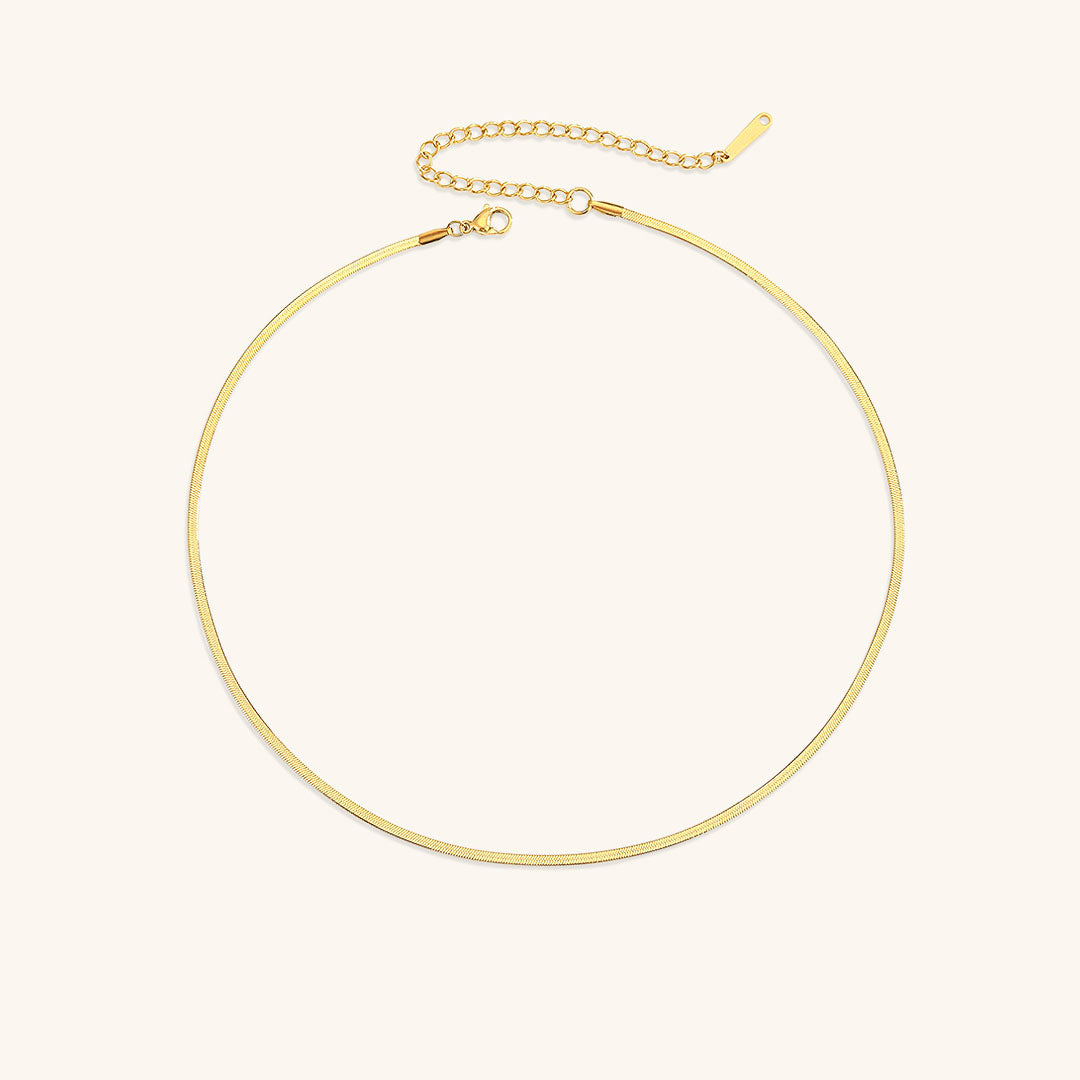 Elizabeth Chevron Gold Necklace