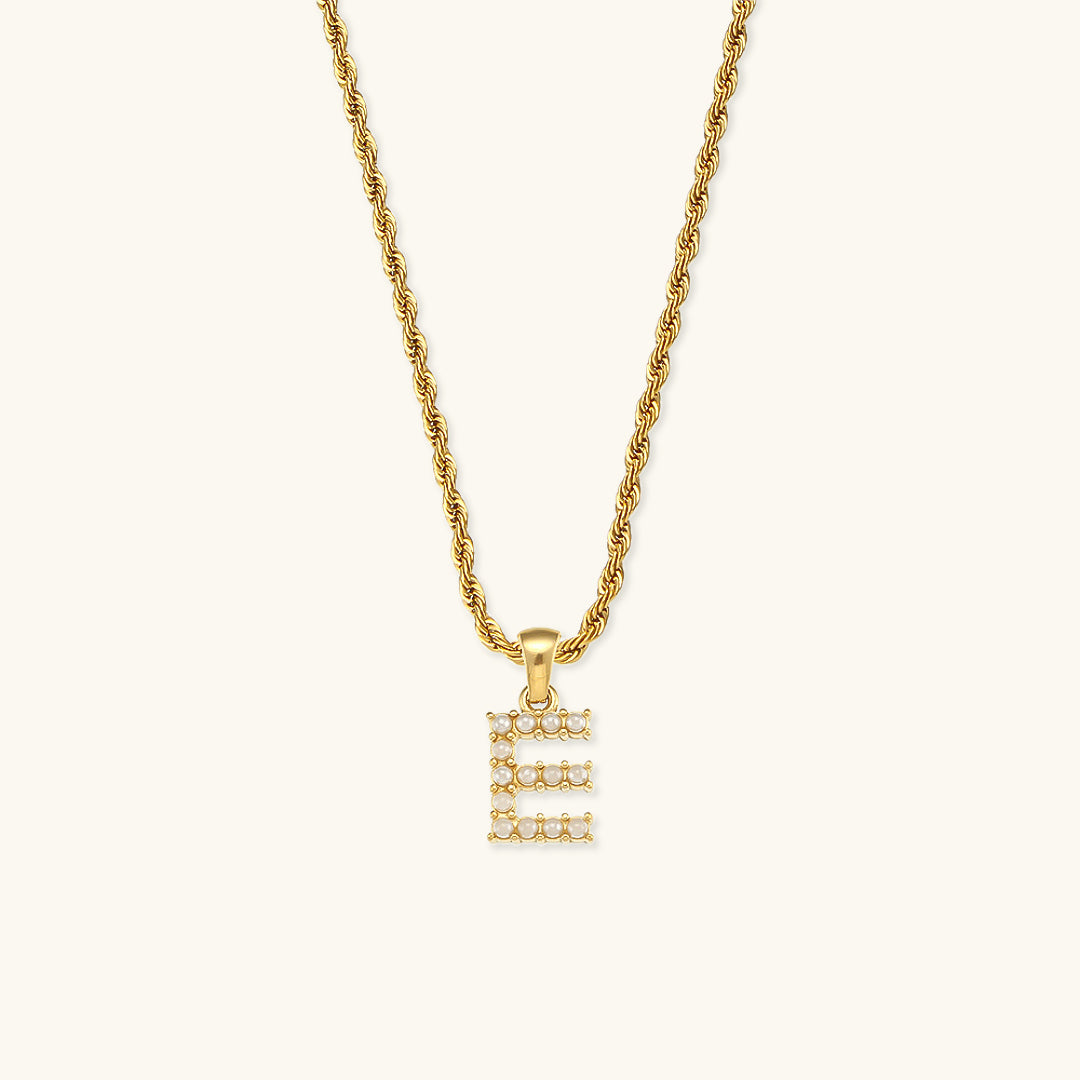 Pearl Necklace with Initial - Elodie