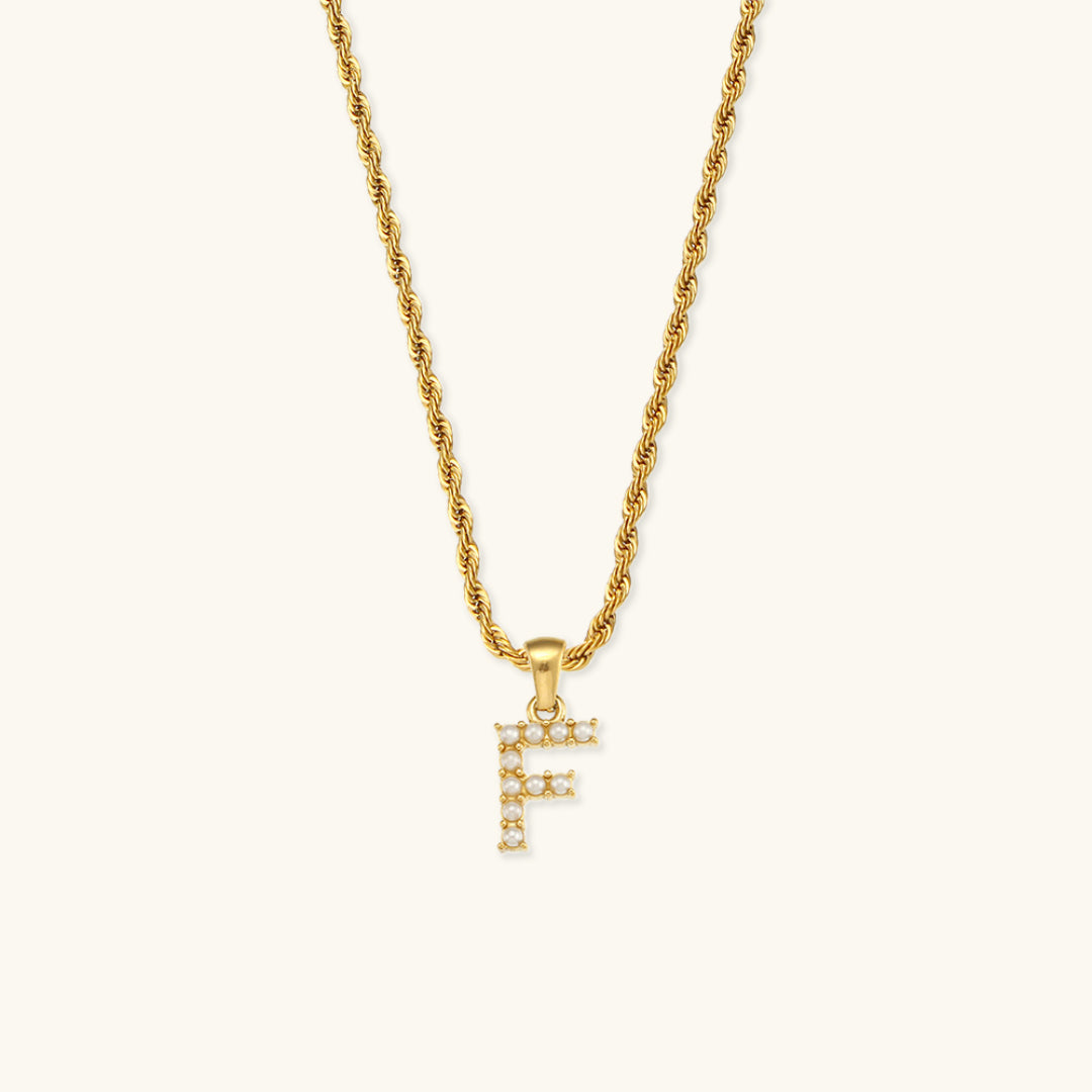 Pearl Necklace with Initial - Elodie
