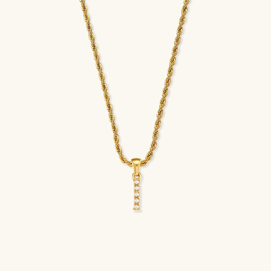 Pearl Necklace with Initial - Elodie