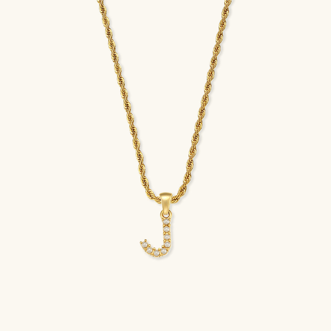 Pearl Necklace with Initial - Elodie