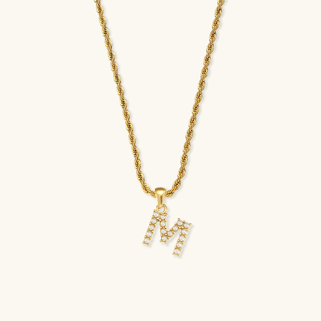 Pearl Necklace with Initial - Elodie