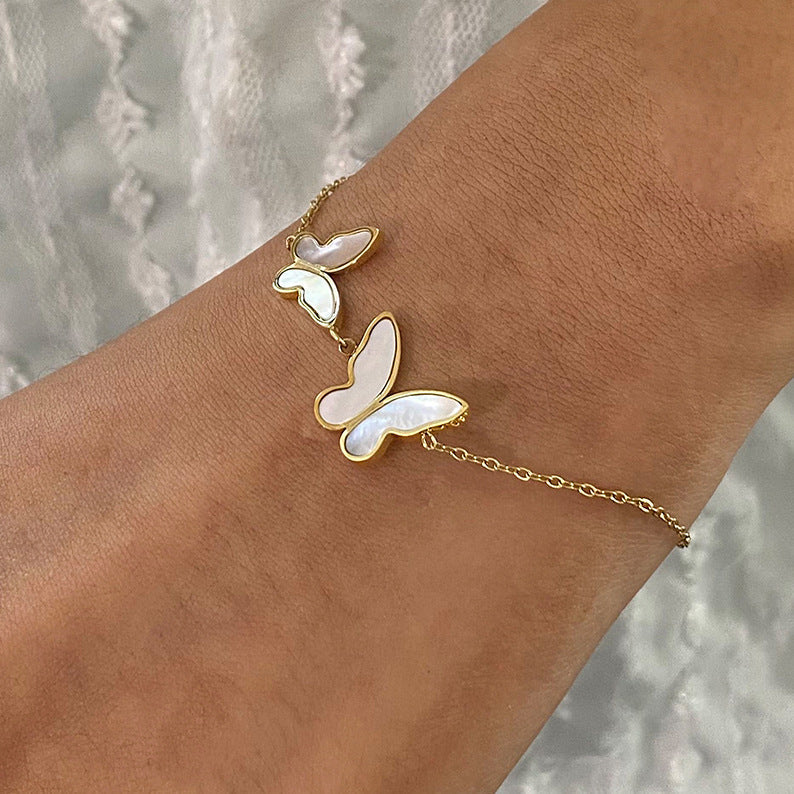 Blaire Pearl Butterfly Bracelet