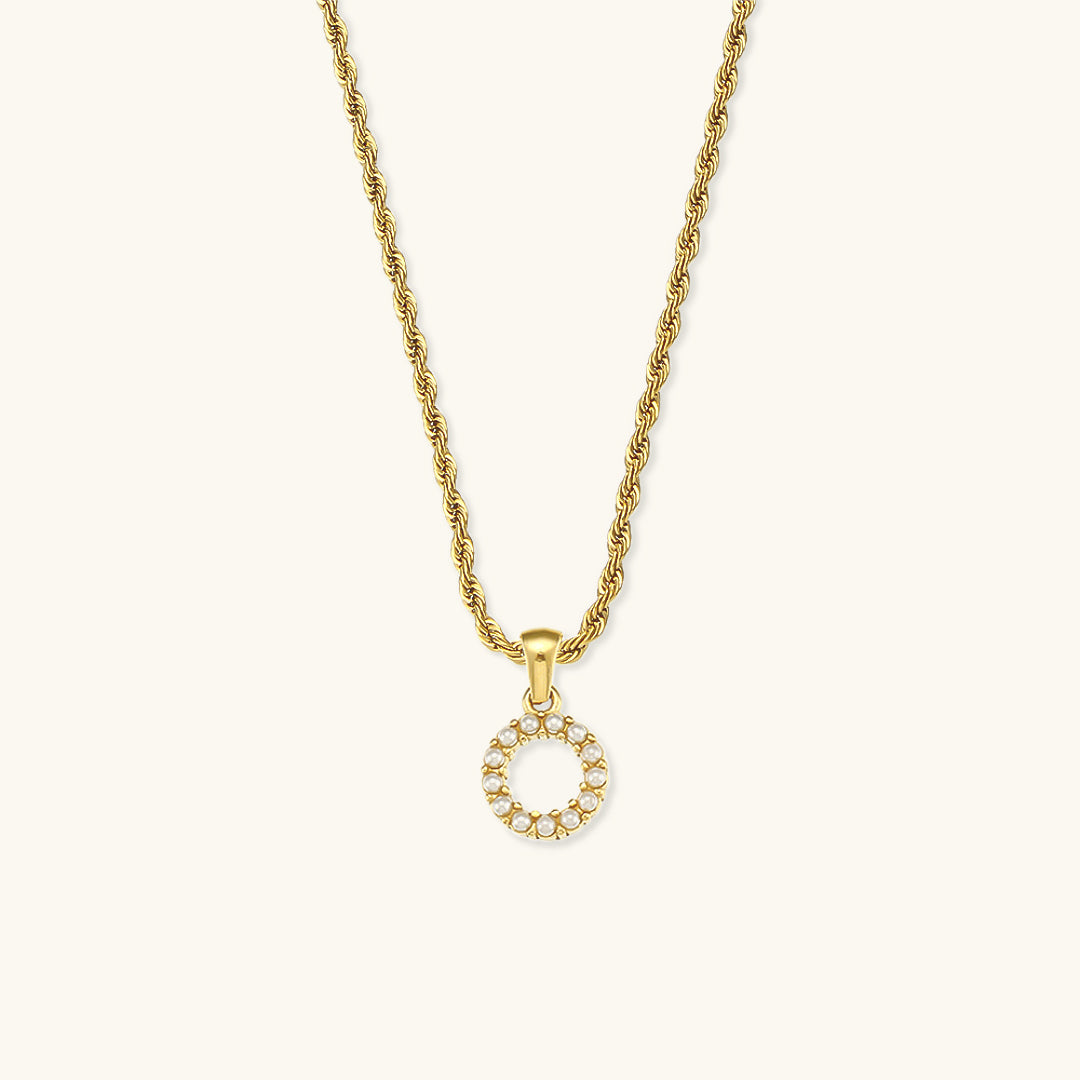 Pearl Necklace with Initial - Elodie