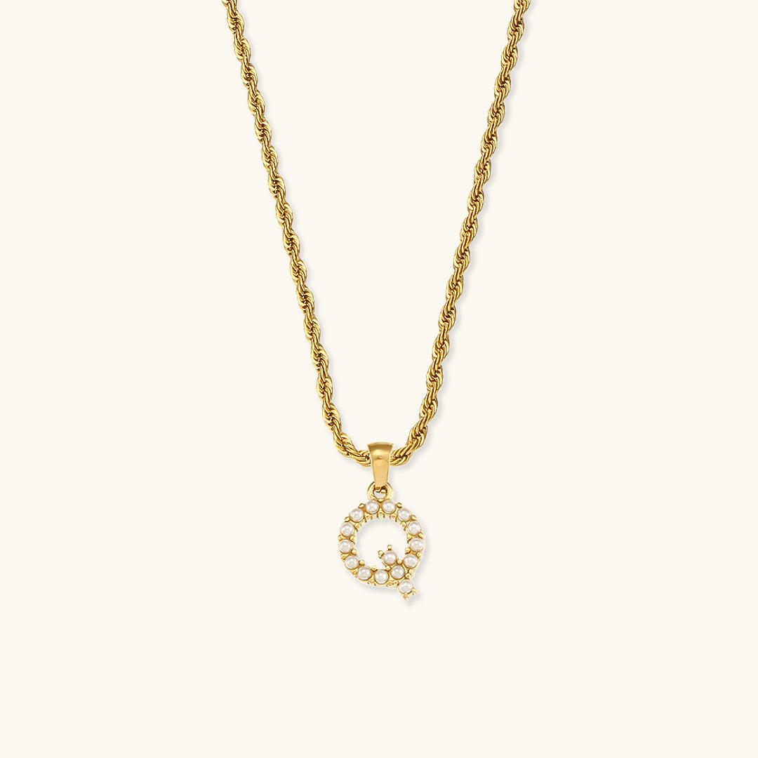 Pearl Necklace with Initial - Elodie