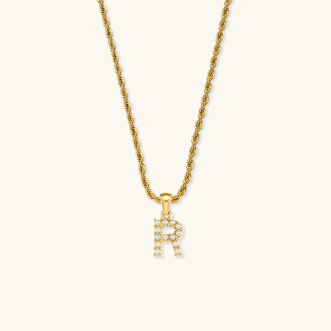 Pearl Necklace with Initial - Elodie