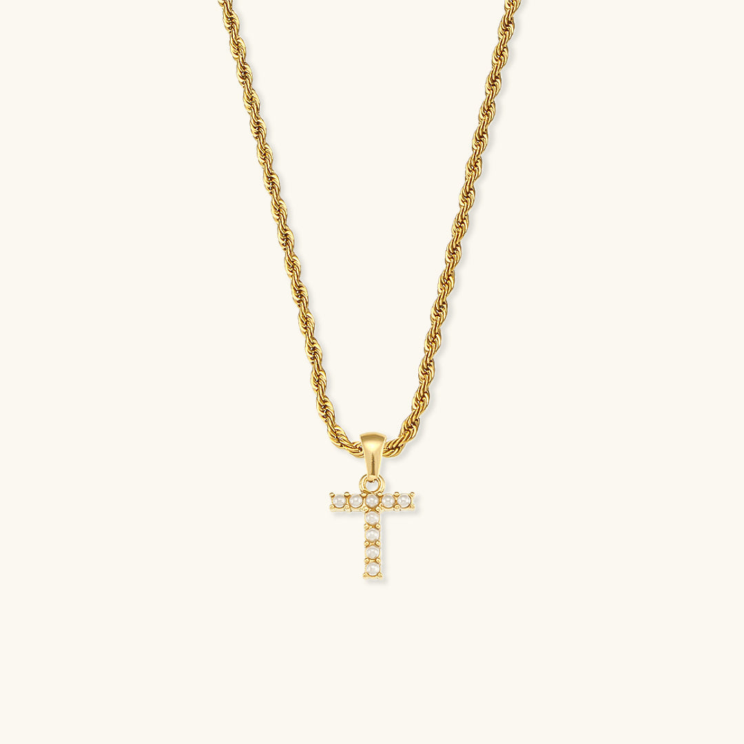 Pearl Necklace with Initial - Elodie