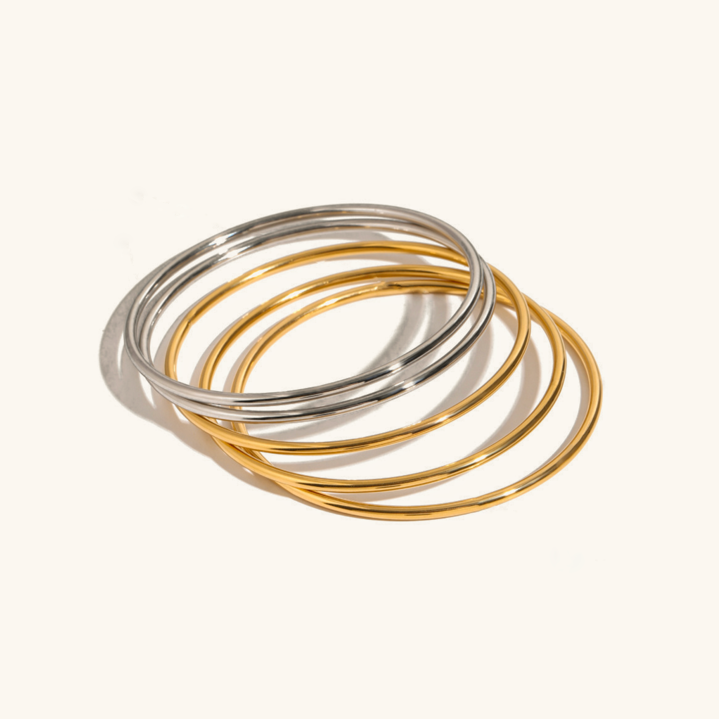 Shannon Gold Bangle Bracelet Set