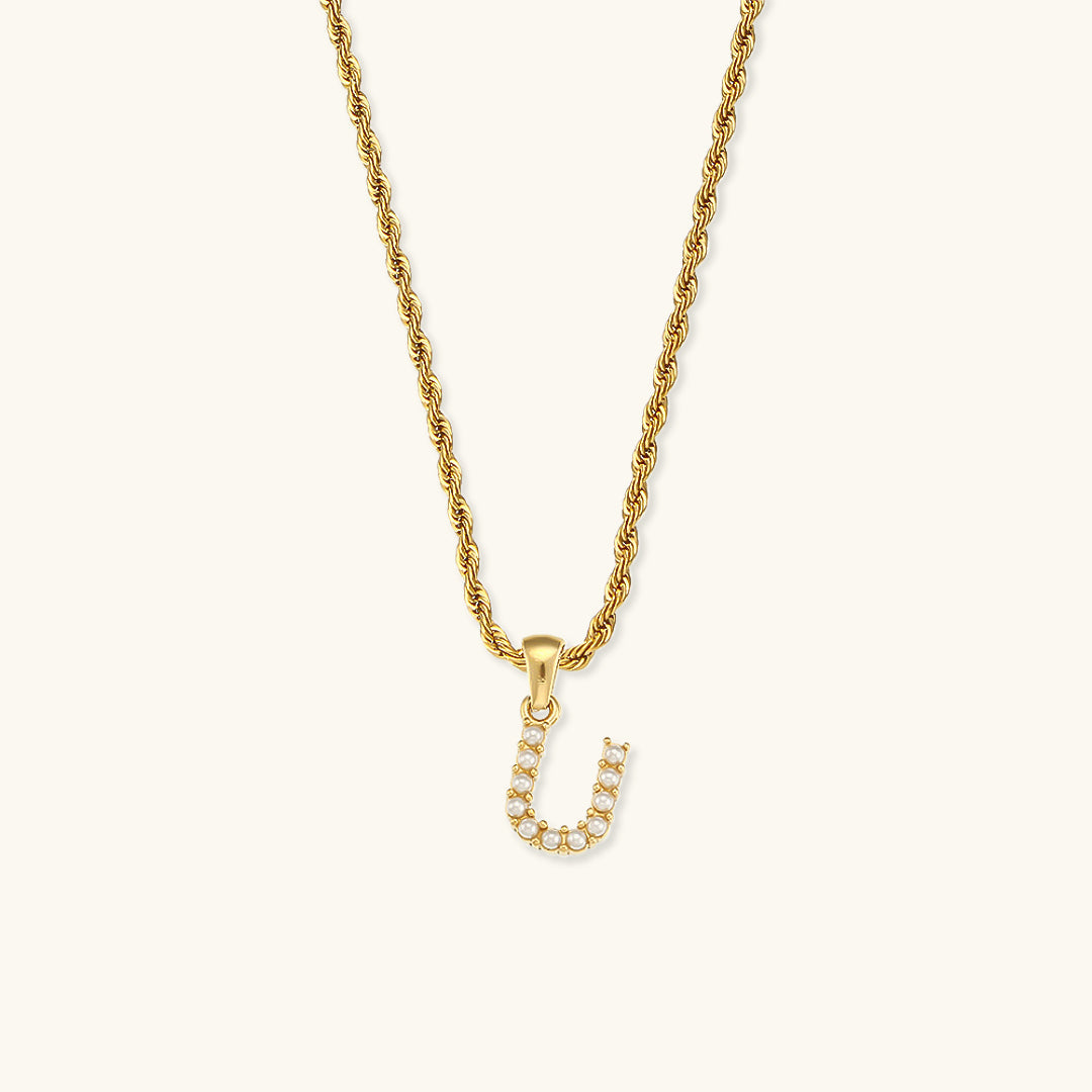 Pearl Necklace with Initial - Elodie