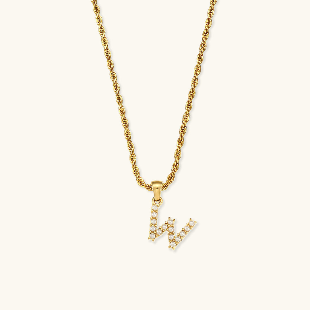 Pearl Necklace with Initial - Elodie