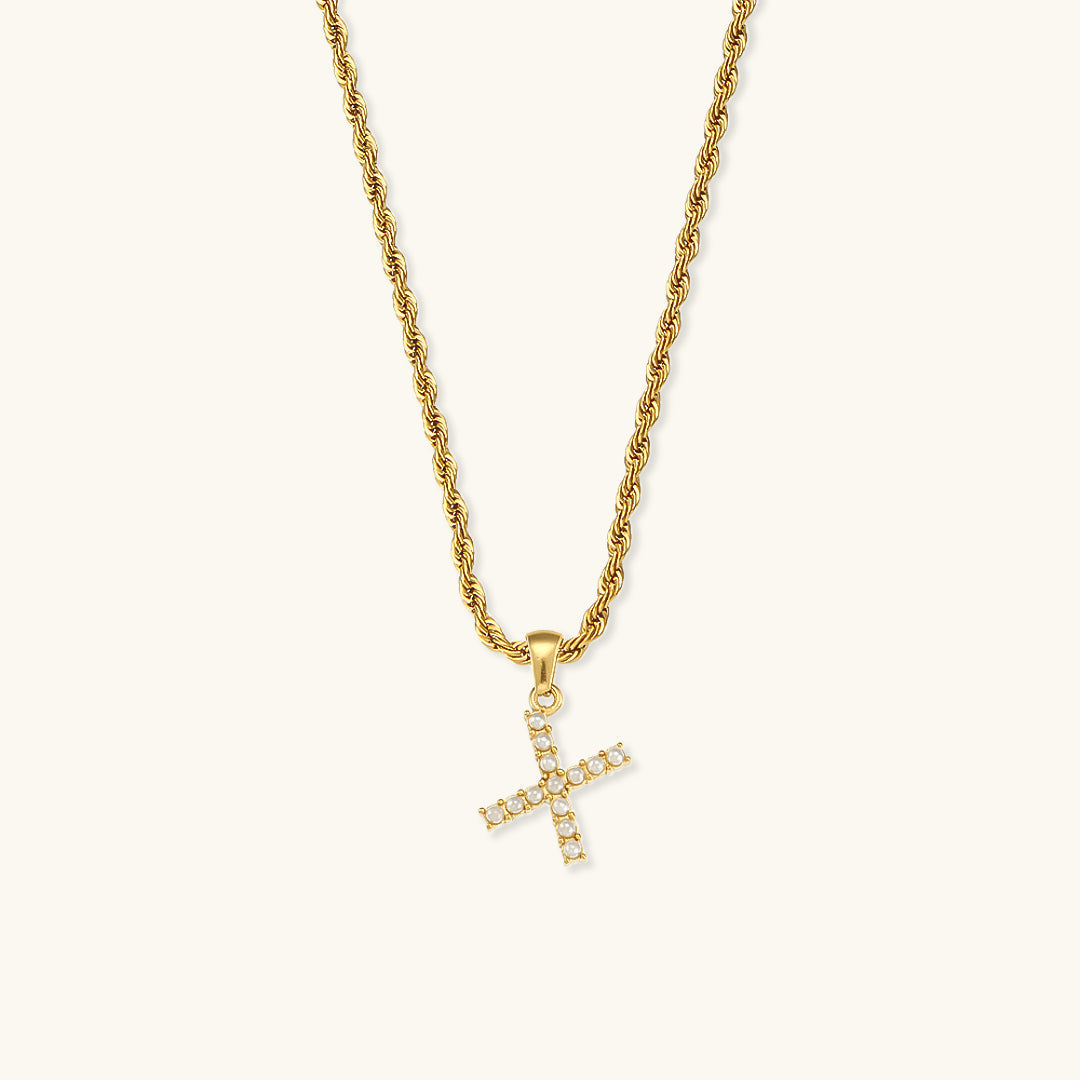 Pearl Necklace with Initial - Elodie