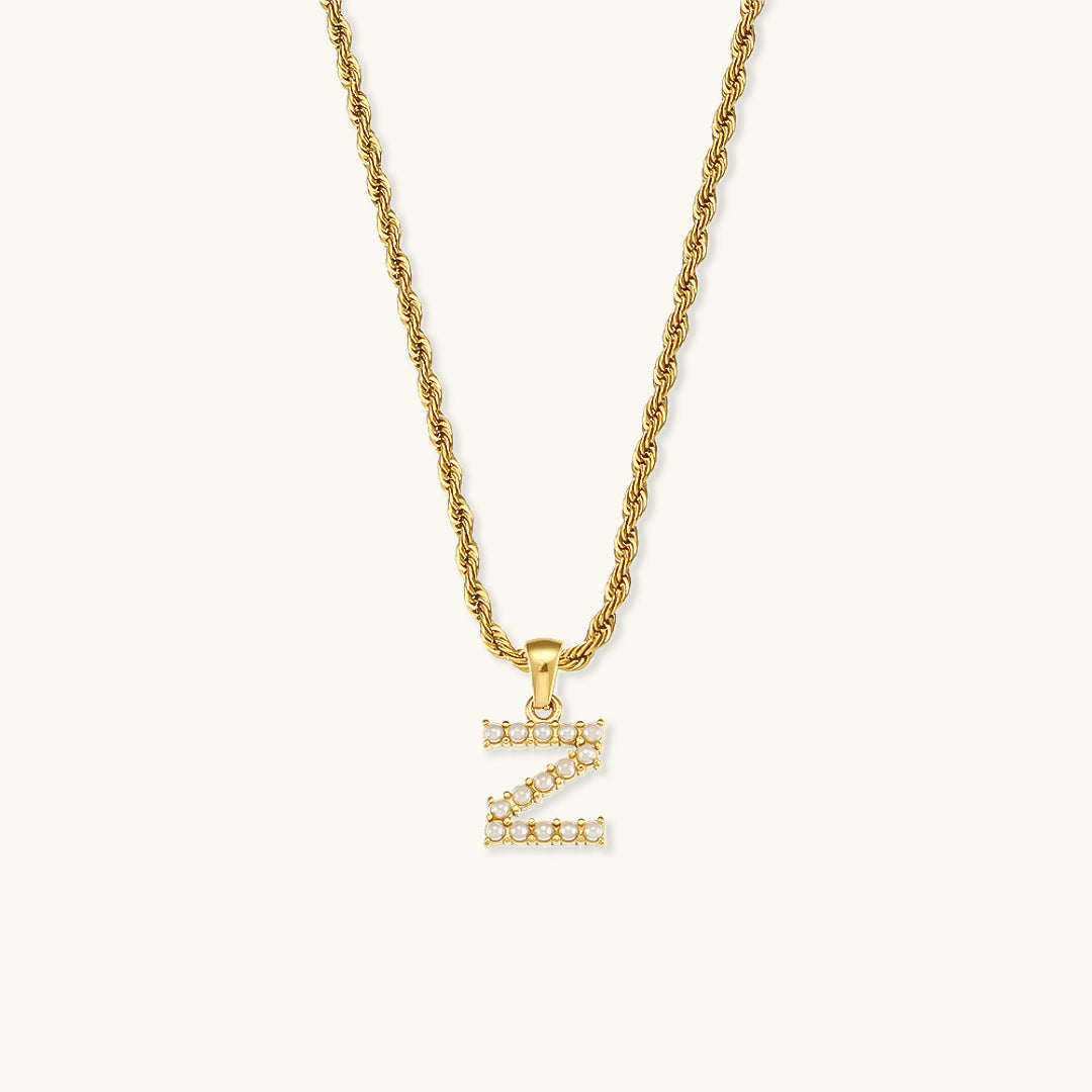 Pearl Necklace with Initial - Elodie