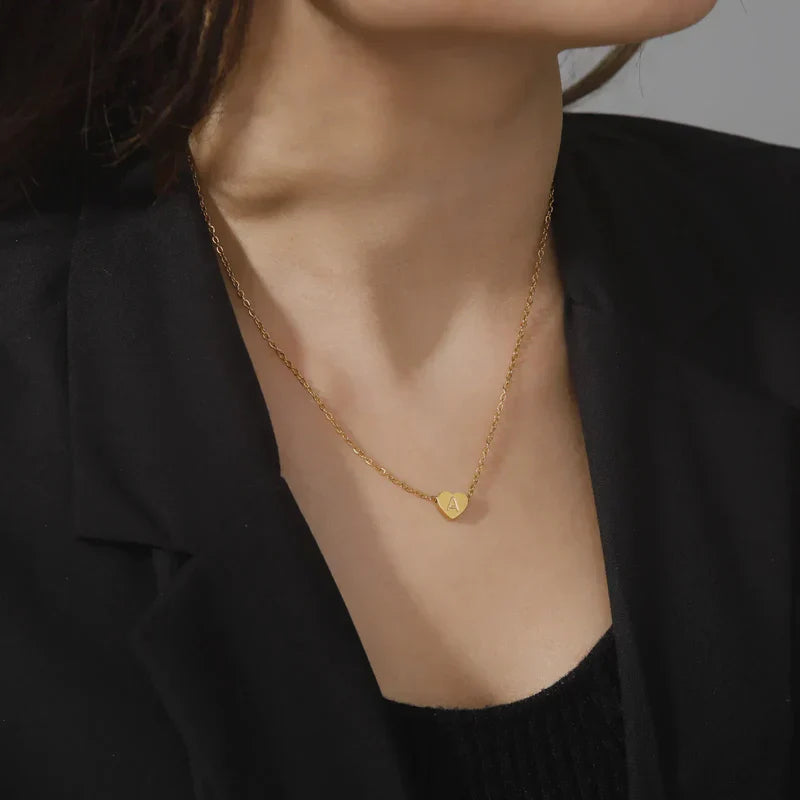 Heart Initial Necklace