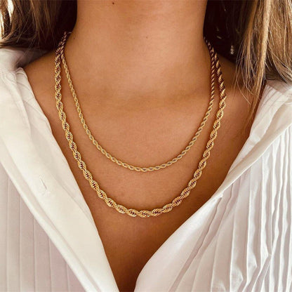 Bianca Gold Twisted Chain Necklace