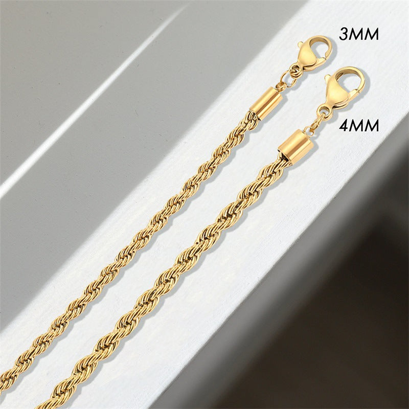 Bianca Gold Twisted Chain Necklace