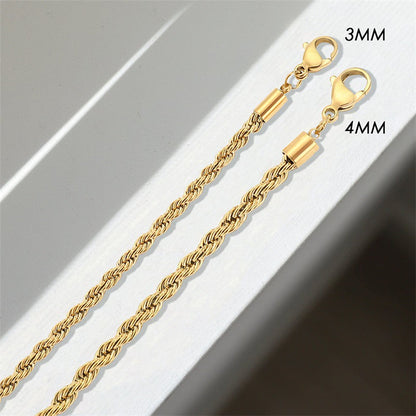 Bianca Gold Twisted Chain Necklace