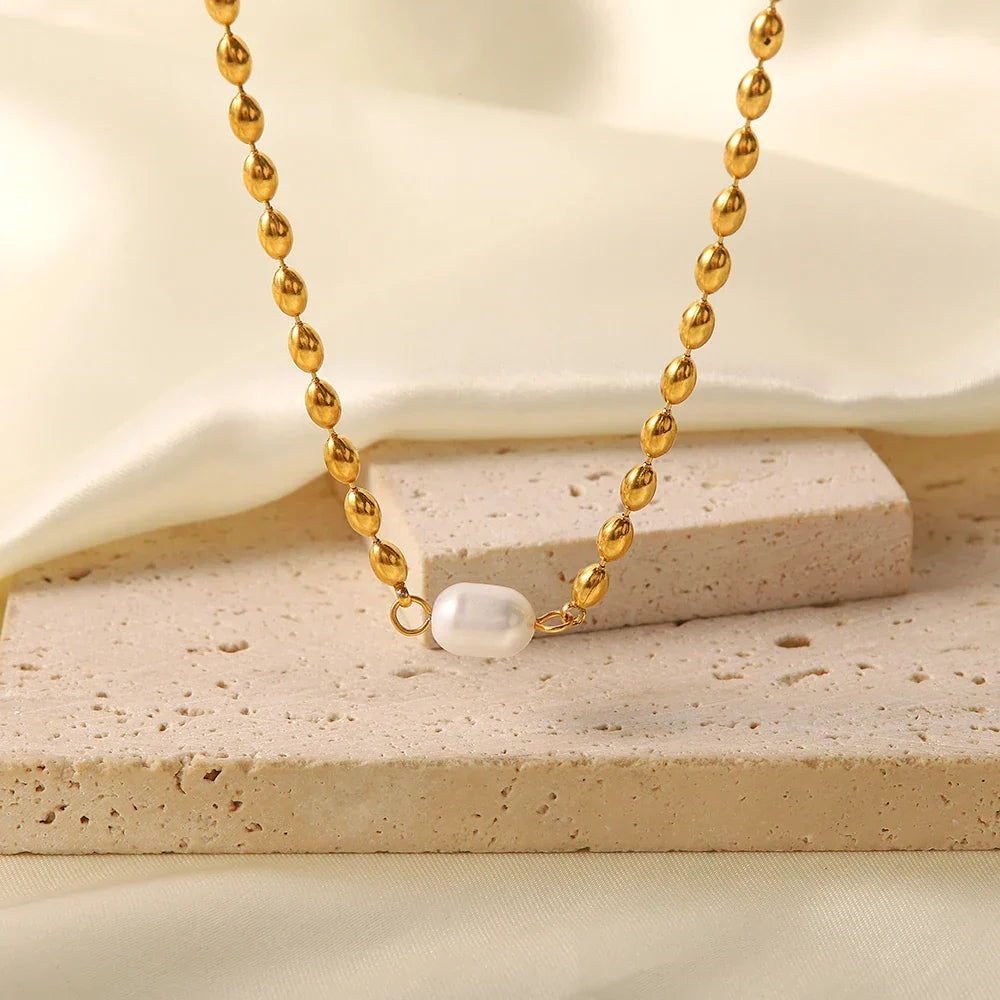 Neptune Gold Freshwater Pearl Necklace