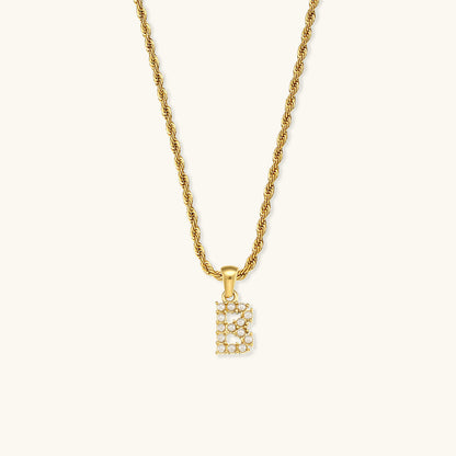 Pearl Necklace with Initial - Elodie