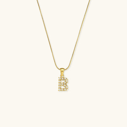Pearl Necklace with Initial Letter - Colette