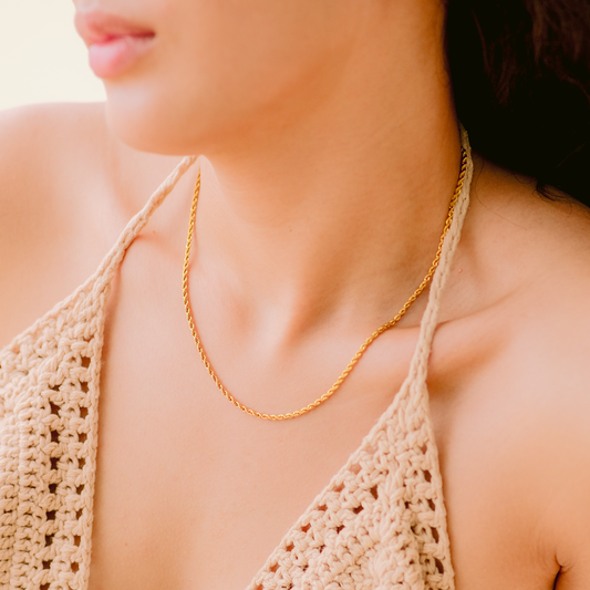 Calle Gold Twisted Chain Necklace