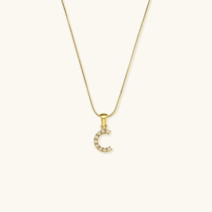 Pearl Necklace with Initial Letter - Colette