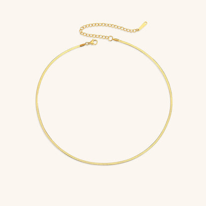 Elizabeth Chevron Gold Necklace
