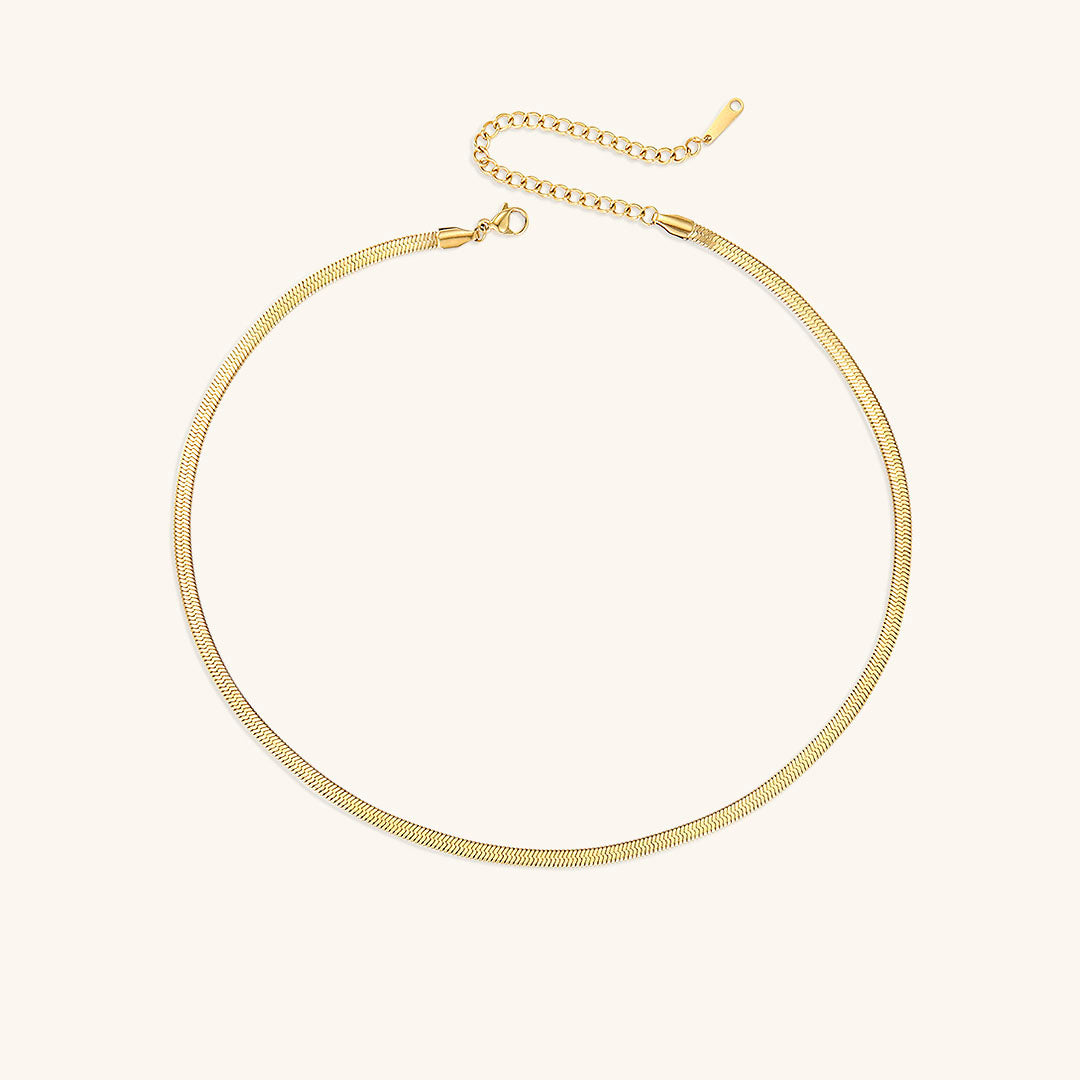 Elizabeth Chevron Gold Necklace