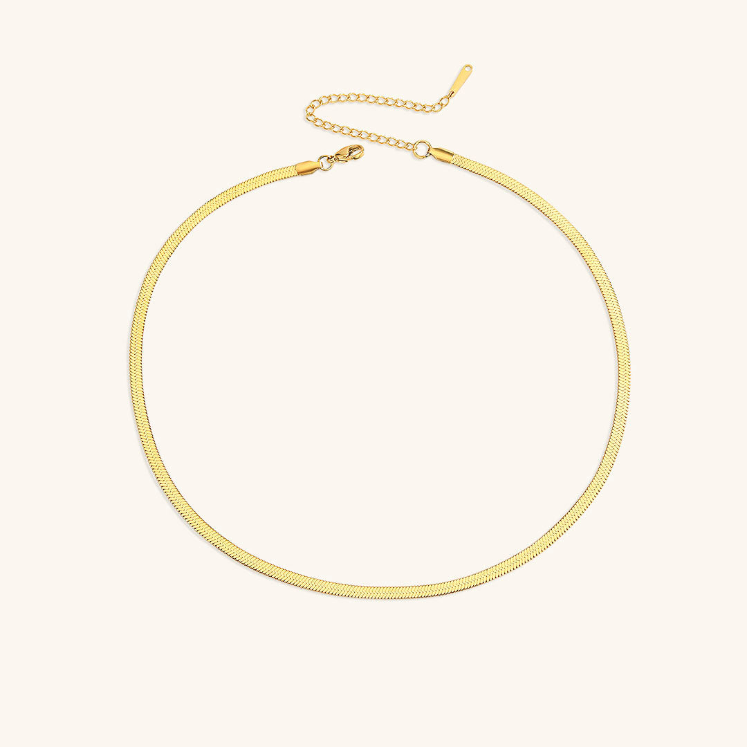 Elizabeth Chevron Gold Necklace