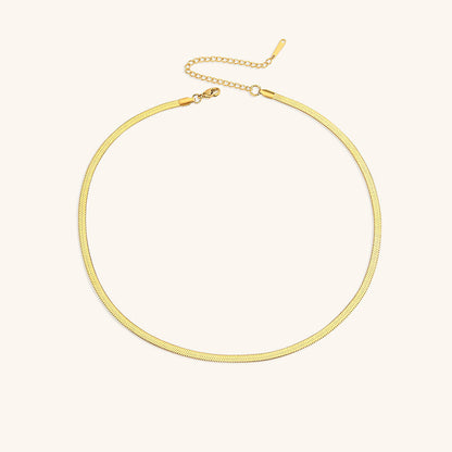 Elizabeth Chevron Gold Necklace