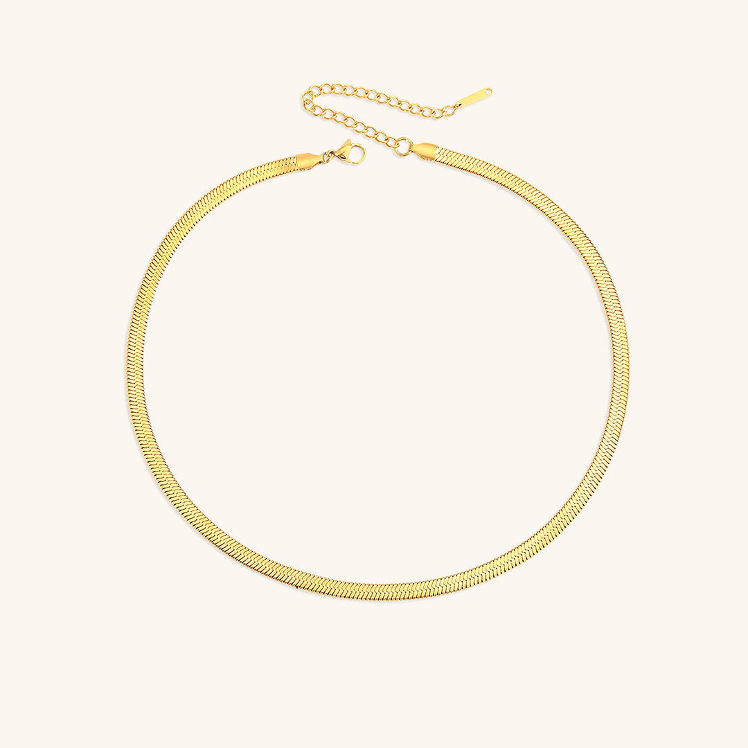 Elizabeth Chevron Gold Necklace