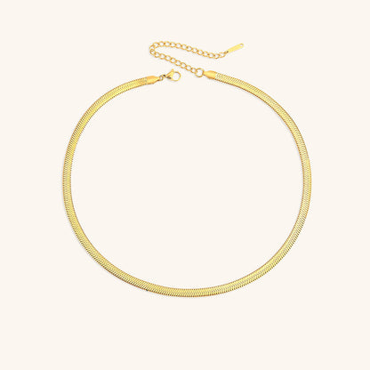 Elizabeth Chevron Gold Necklace