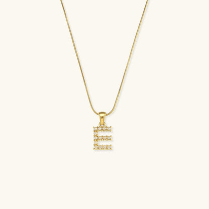 Pearl Necklace with Initial Letter - Colette