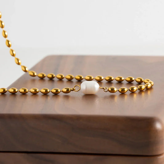 Neptune Gold Freshwater Pearl Necklace
