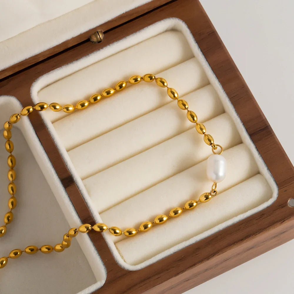 Neptune Gold Freshwater Pearl Necklace