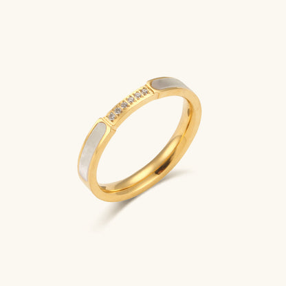 Gabrielle Gold & Simulated Diamond Ring