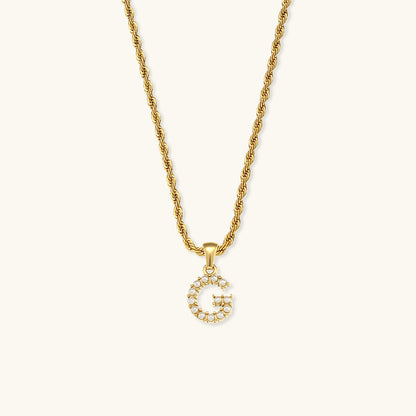 Pearl Necklace with Initial - Elodie