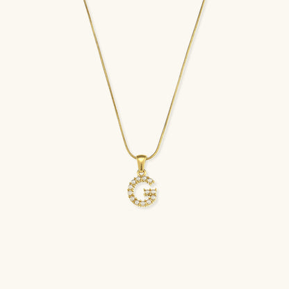 Pearl Necklace with Initial Letter - Colette