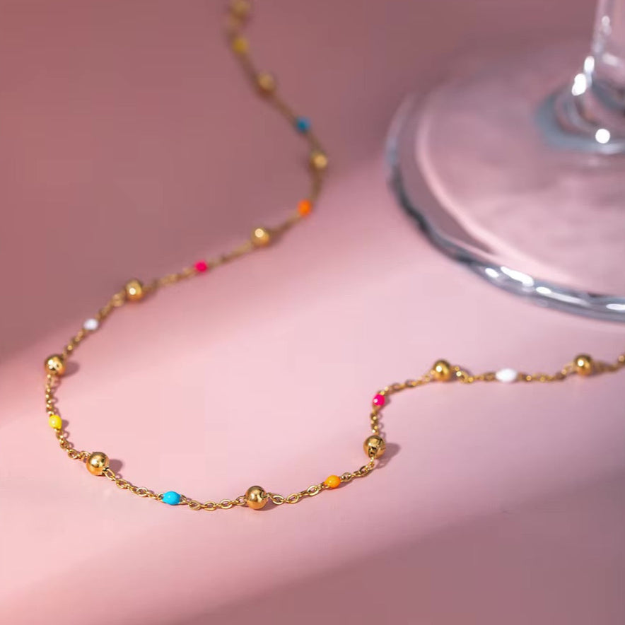 Amphitrite Necklace with Gold Chain and Pearls