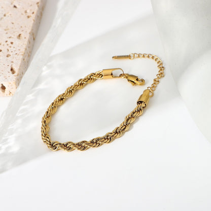Clara Twisted Chain Gold Bracelet