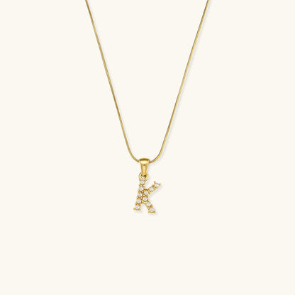 Pearl Necklace with Initial Letter - Colette