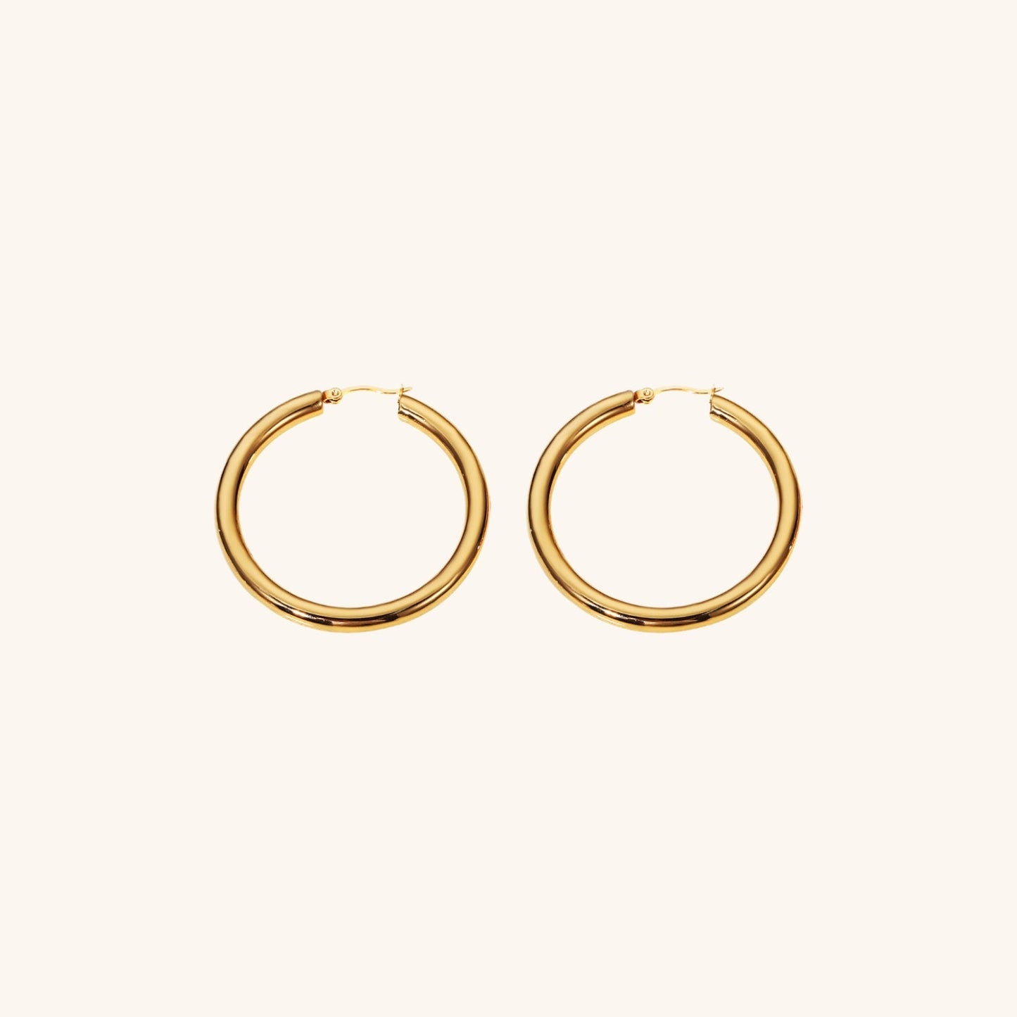 Wide Gold Hoops