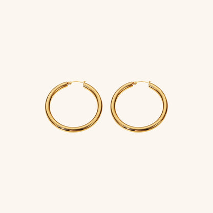 Wide Gold Hoops