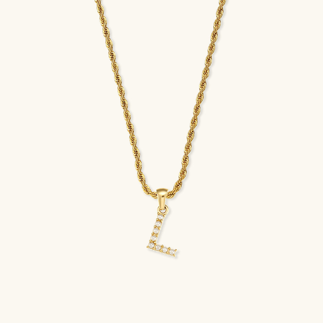 Pearl Necklace with Initial - Elodie