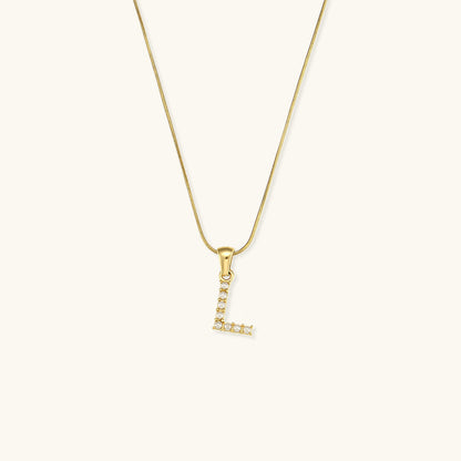 Pearl Necklace with Initial Letter - Colette