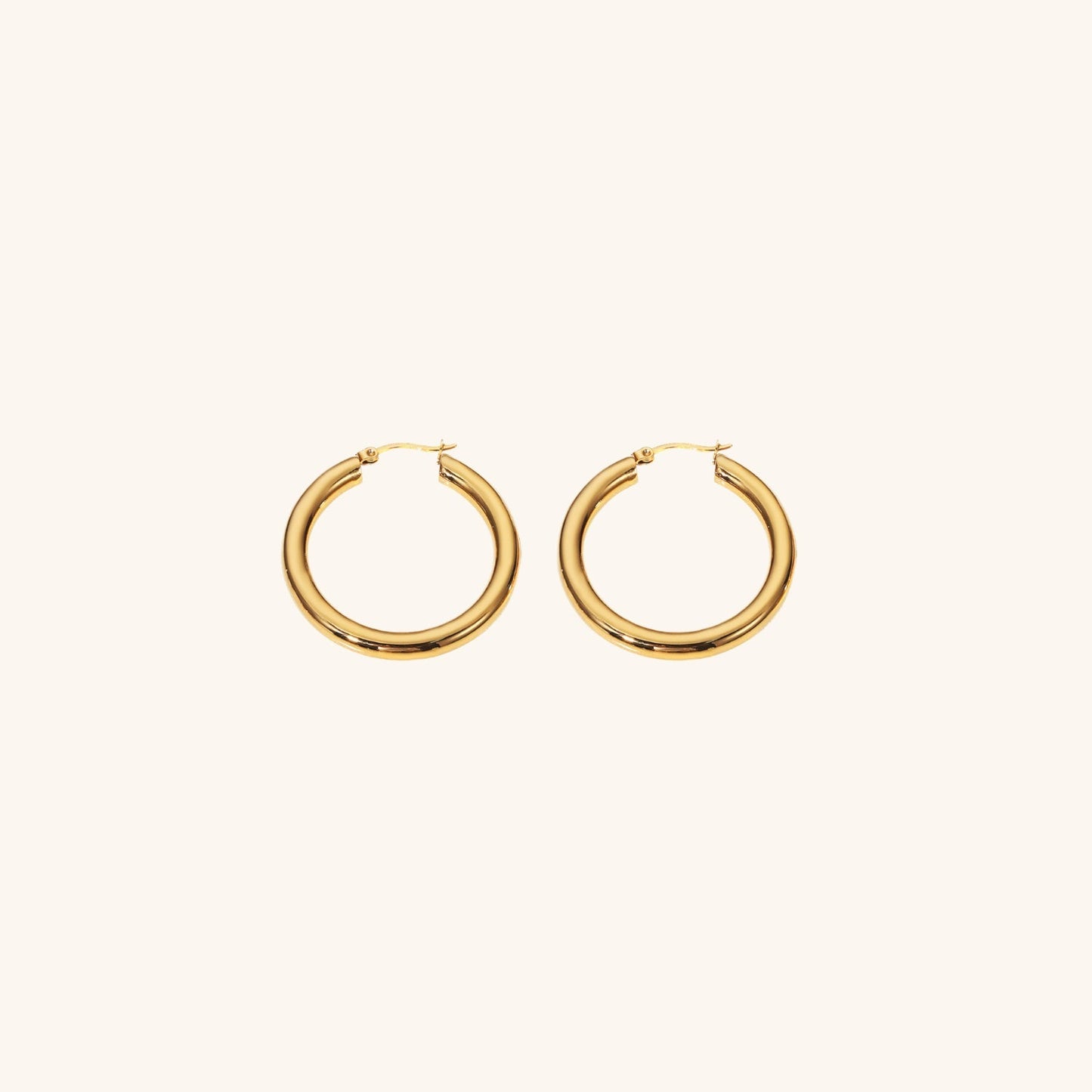 Wide Gold Hoops
