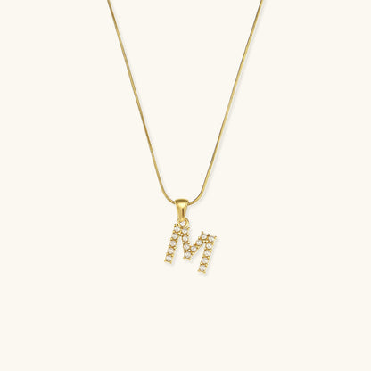 Pearl Necklace with Initial Letter - Colette