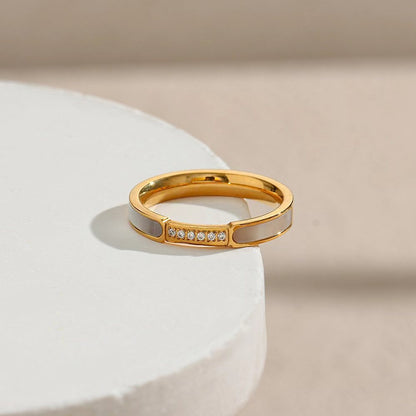 Gabrielle Gold & Simulated Diamond Ring
