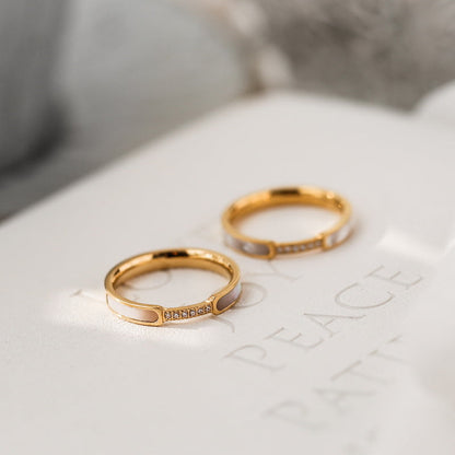 Gabrielle Gold & Simulated Diamond Ring