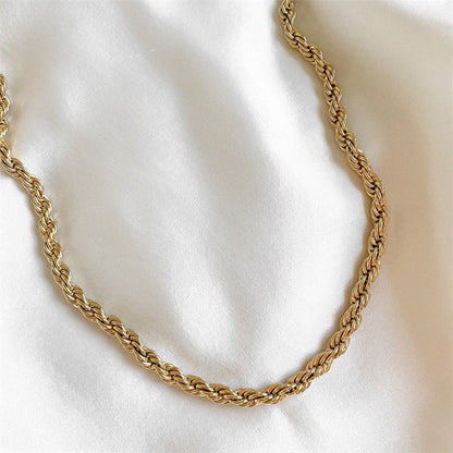 Bianca Gold Twisted Chain Necklace